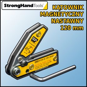 Kątownik magnetyczny nastawny 120 mm Strong Hand Tools