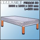 Stół Spawalniczy FERROS 3D 2000x1000x200 mm L=350 Stopki