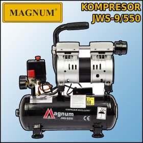 Kompresor bezolejowy wyciszony Magnum JWS-9 / 550 230V 0,5kW 110l / min 9l