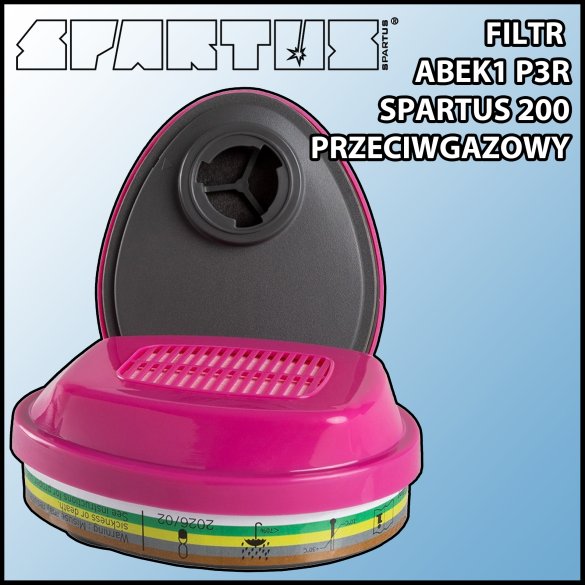 Filtr przeciwgazowy ABEK1 P3R Spartus 200 (2 sztuki)