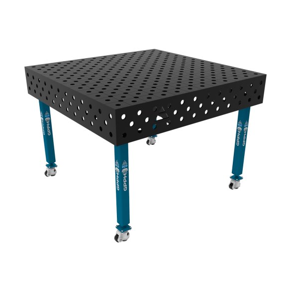 Stół spawalniczy 1200x1200mm Ø28 tradycyjny ECO siatka diagonalna na kołach #7