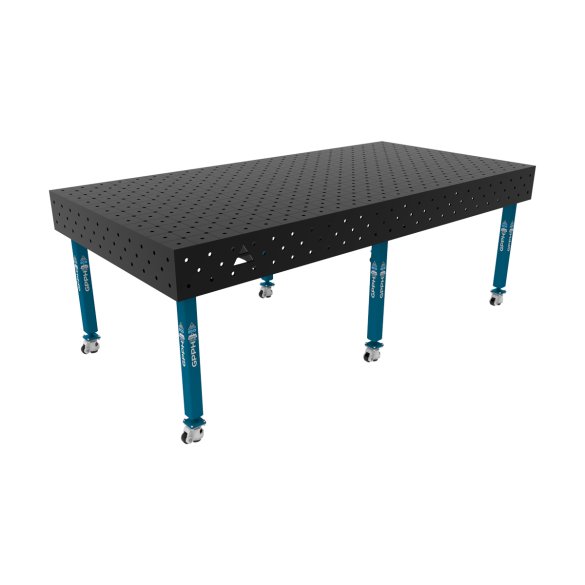 Stół spawalniczy 2400x1200mm Ø16 tradycyjny ECO siatka diagonalna na kołach #10