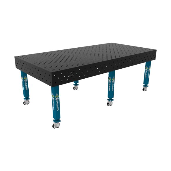 Stół spawalniczy 2400x1200mm Ø16 tradycyjny PLUS siatka diagonalna na kołach #10