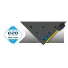 System Ø28, 100 x 100mm