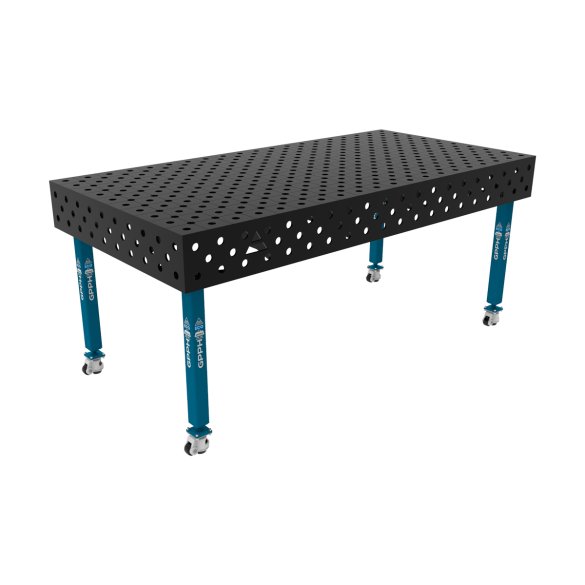 Stół spawalniczy 2000x1000mm Ø28 tradycyjny ECO siatka diagonalna na kołach #7