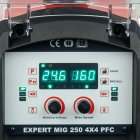 Spawarka migomat Ideal Expert Mig 250 4x4 PFC panel sterowania