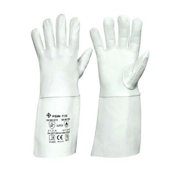 Rękawice spawalnicze TIG 1150 Super – maksymalna ochrona i precyzja dla spawaczy