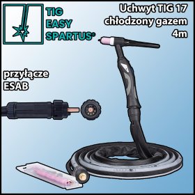 Uchwyt spawalniczy TIG 17 4m, SK35 przyłącze ESAB