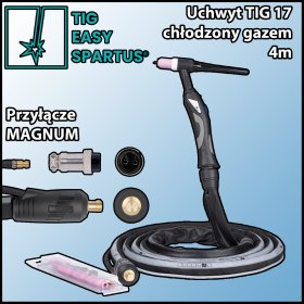 Uchwyt spawalniczy TIG 17 4m, SK35 przyłącze MAGNUM