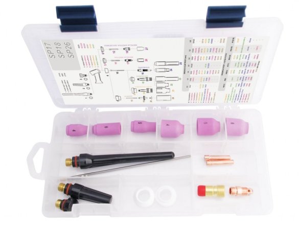 TIG BOX WERSJA KRÓTKA 17/18/26 zestaw na elektrodę 1.6mm