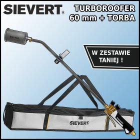Palnik do papy SIEVERT tytanowy Turboroofer 60 mm  +  torba SIEVERT