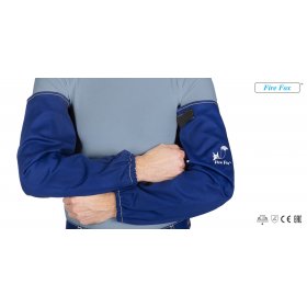 Rękawy spawalnicze Fire Fox™ niebieskie, trudnopalne, bawełniane (para)