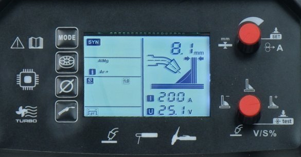 IDEAL TECNO MIG 205 panel sterowania