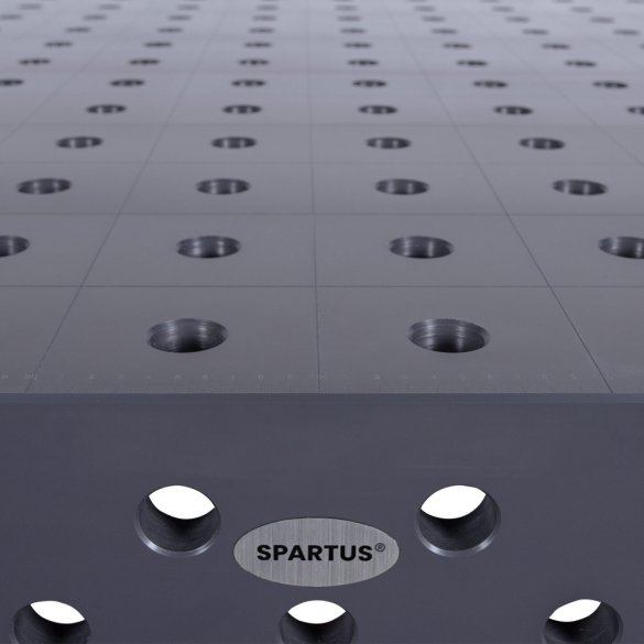 Stół spawalniczy SPARTUS MAXIMUS 3D 2400x1200x200mm | D28 | 6 nóg ze stopami L=650mm