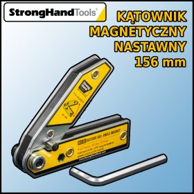 Kątownik magnetyczny nastawny 156 mm Strong Hand Tools