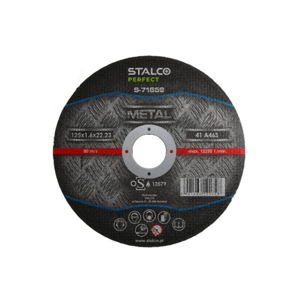 Tarcza do cięcia metalu płaska Ø125x1,0x22,23 mm PERFECT S-71657