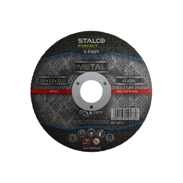 Tarcza do cięcia metalu wypukła Ø125x3,2x22,23 mm PERFECT S-71677