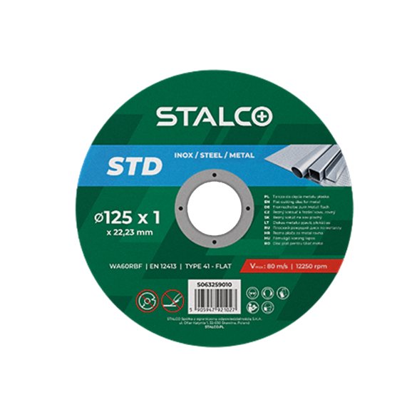 Tarcza do cięcia metalu płaska Ø125x1,0x22,23 mm S063259010