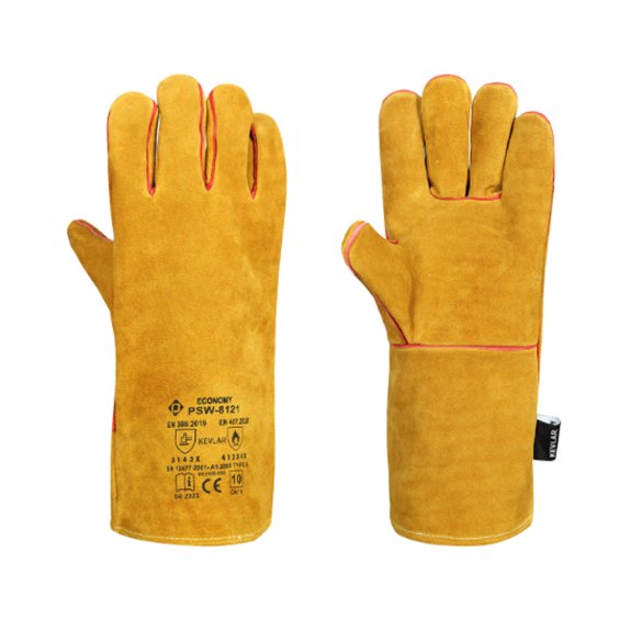 Rękawice spawalnicze 8121 Economy długie do migomatu ochorna i wygoda podczas spawania