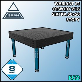 Stół spawalniczy 1500x1480mm Ø16 tradycyjny ECO siatka 50x50mm na stopach #4