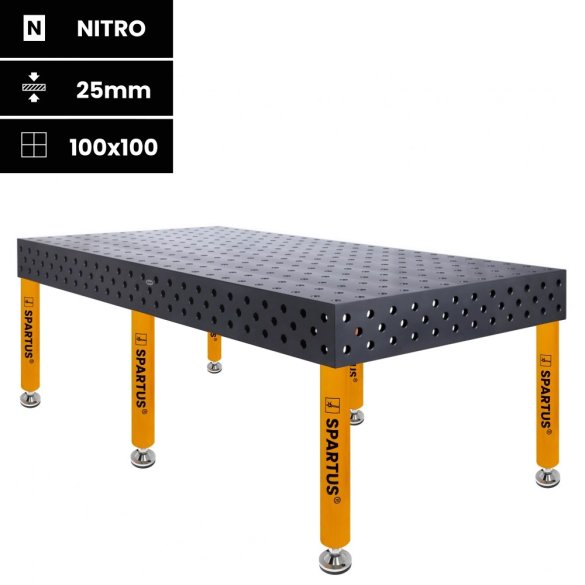 Stół spawalniczy SPARTUS MAXIMUS 3D 2400x1200x200mm | D28 | 6 nóg ze stopami L=650mm