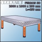 Stół Spawalniczy FERROS 3D 2000x1000x200 mm L=450 Stopki