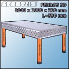 Stół Spawalniczy FERROS 3D 2000x1000x200 mm L=550 Stopki