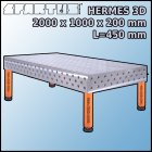 Stół Spawalniczy Hermes 3D 2000x1000x200 mm L=450 Stopki