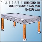 Stół Spawalniczy Hermes 3D 2000x1000x200 mm L=550 Kółka