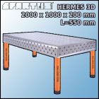 Stół Spawalniczy Hermes 3D 2000x1000x200 mm L=550 Stopki