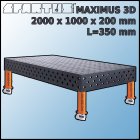 Stół Spawalniczy Maximus 3D 2000x1000x200 mm L=350 Kółka