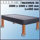 Stół Spawalniczy Maximus 3D 2000x1000x200 mm L=450 Kółka