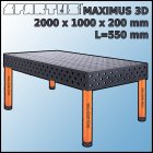 Stół Spawalniczy Maximus 3D 2000x1000x200 mm L=550 Stopki