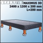 Stół Spawalniczy Maximus 3D 2400x1200x200 mm L=200 Kółka
