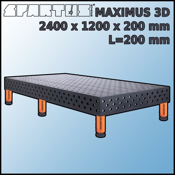 Stół Spawalniczy Maximus 3D 2400x1200x200 mm L=200 Stopki
