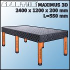 Stół Spawalniczy Maximus 3D 2400x1200x200 mm L=550 Stopki