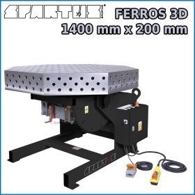 Stół spawalniczy FERROS 3D 1400 / 200 z obrotowym pozycjonerem