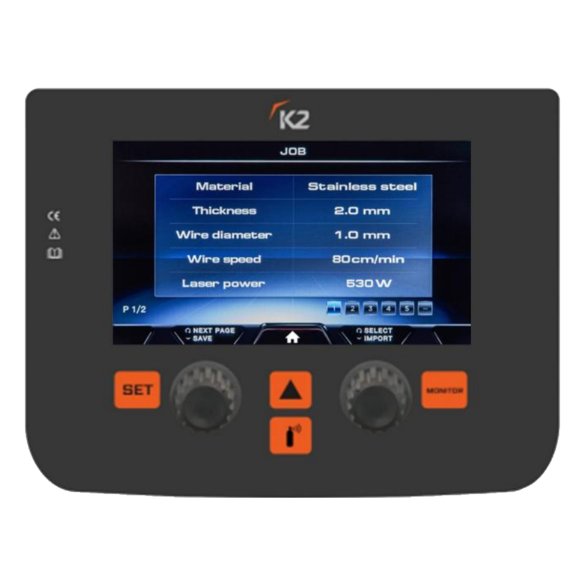 Spawarka laserowa Kemppi K2 LAZER 3000 panel sterowania