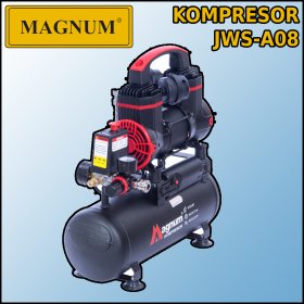 Kompresor bezolejowy wyciszony Magnum JWS-A08 230V 0,9W 140l / min 8l