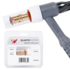 QUARTZSYSTEM - mała soczewka dysza L 17/18/26 [na elektrodę 2.4mm] Zestaw zawiera: