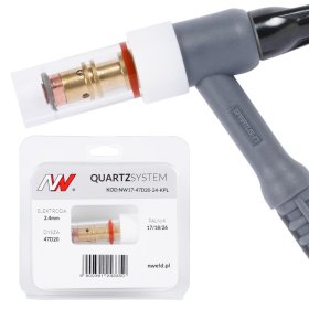 QUARTZSYSTEM - mała soczewka dysza L 17 / 18 / 26 [na elektrodę 2.4mm] Zestaw zawiera: