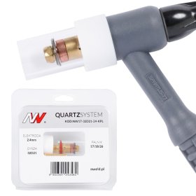 QUARTZSystem - mała soczewka dysza S, wymienne sitko 17 / 18 / 26 [na elektrodę 2.4mm]