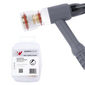 QUARTZSYSTEM - soczewka wer. krótka dysza kielich S 17 / 18 / 26 [na elektrodę 2.4mm]