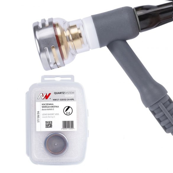 QUARTZSystem - soczewka wersja krótka dysza kielich GUARD S #16 [na elektrodę 2.4mm]