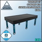 Stół spawalniczy 2400x1200mm Ø28 tradycyjny ECO siatka diagonalna na kołach #7