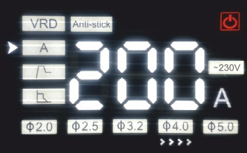 Spawarka inwertorowa Snake 200 LED wyróżnia się nowoczesnym i przejrzystym panelem sterowania, który ułatwia obsługę urządzenia. 